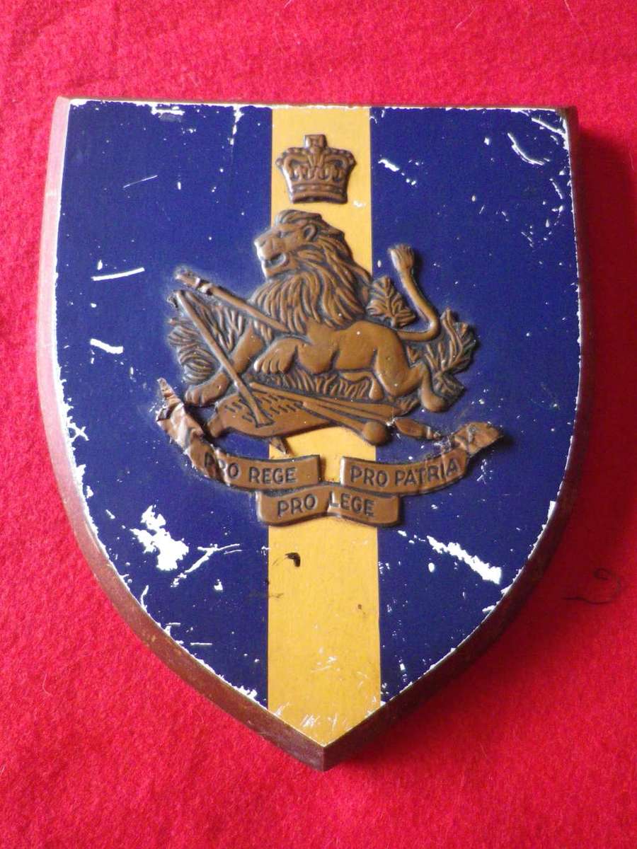 RHODESIA BSAP EARLY QC PLAQUE  - SOME DAMAGE AS SEEN                    (8410)
