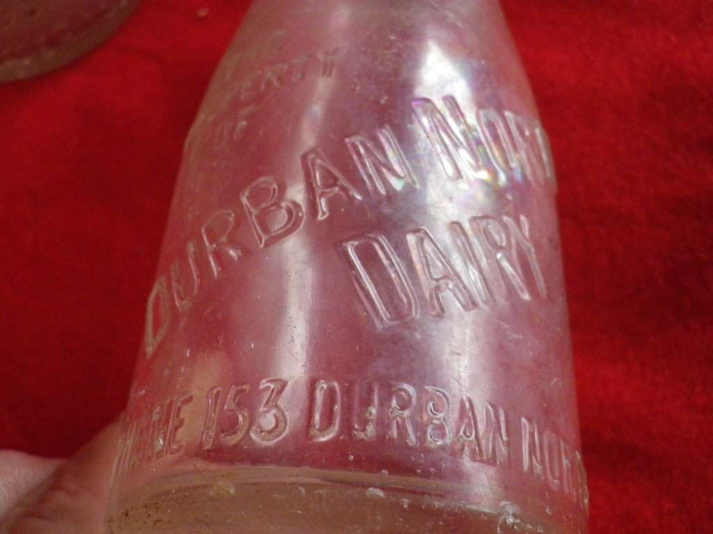 4 X OLD MILK BOTTLES - DAIRY NAMES BELOW - 3 X HALF PINT+ 1 PINT - ALL HAVE IMPERIAL STAMPS (8445)