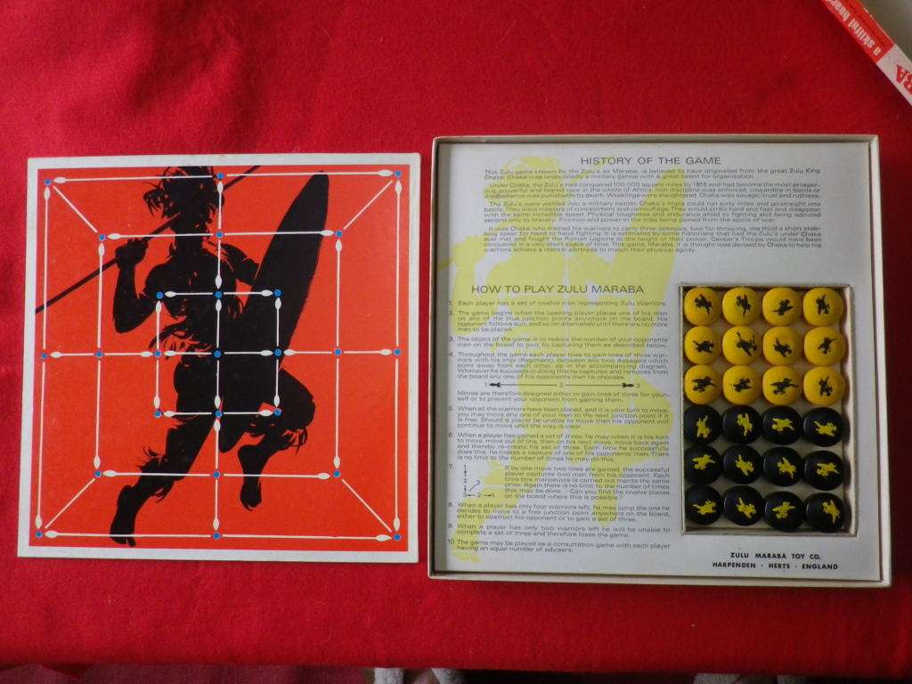 ZULU MARABA BOARD GAME - COMPLETE - MADE HARPENDEN HERTS ENGLAND -   (8510)