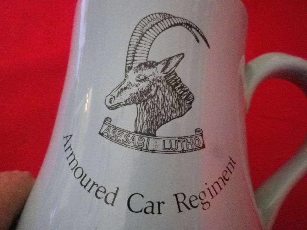 RHODESIAN ARMOURED CAR REGT. LIGHT BLUE MUG              (1073)
