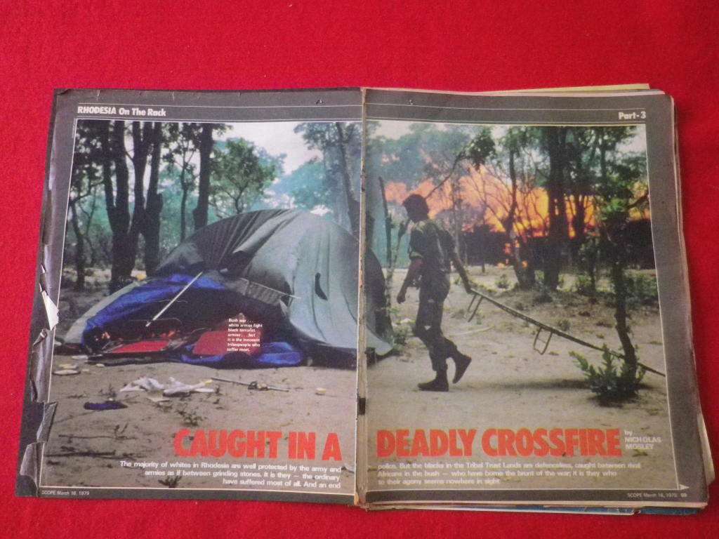 `RHODESIA WAR` - 10 X SCOPE ARTICLES / SUPPLEMENTS - CONDITION ISSUES 1978/79          (1054)