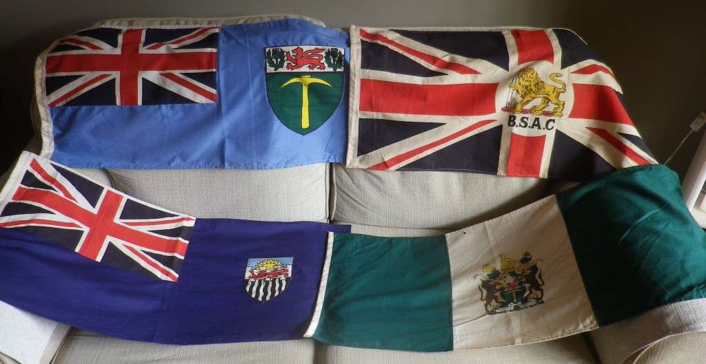 RHODESIAN - 4 X PERIOD HALF SIZED REPLICA FLAGS - SINGLE SIDED -  READ BELOW        (8591)