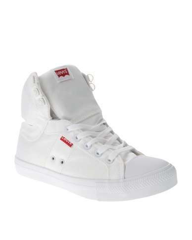 Men's "Levi" Funk Mid Nylon White Sneakers / New / Bargain Bid! Retails for R750!!!
