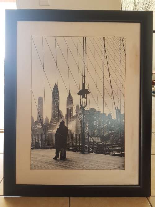 Stunning Black & White Framed Picture / Very Large - Bargain Bid!
