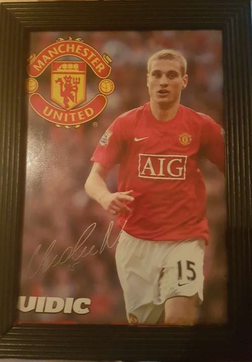 Manchester United Vidic Framed Printed Picture *Collectors Item*