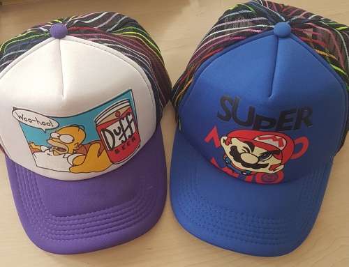 Novelty Caps / 2 Designs to choose from including: Homer Simpson & Super Mario