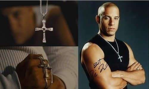 Titanium Fast & Furious Dominic Toretto's Cross Pendant & Chain