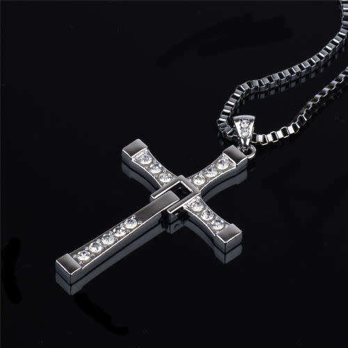 Titanium Fast & Furious Dominic Toretto's Cross Pendant & Chain