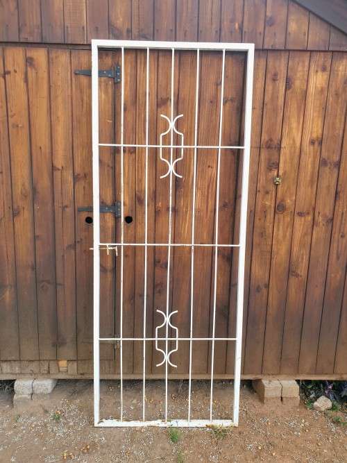 White Mild Steel Security Gate
