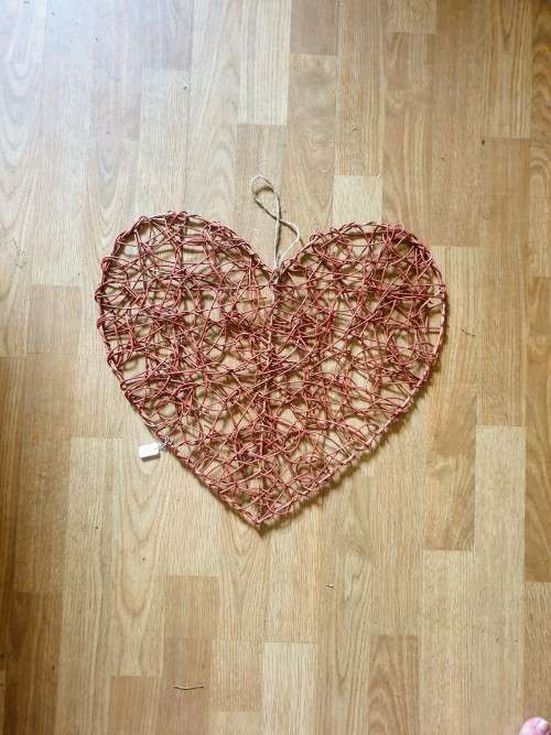 Decorative red heart to hang on your wall