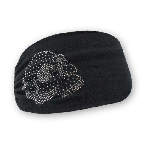 Genuine Harley-Davidson¨ Womens Black Krystal Skull Embellished Headband Scrunchie