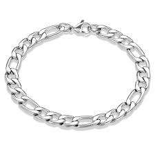 Stainless steel figaro chain bracelet / Bargain R1 starting bid!