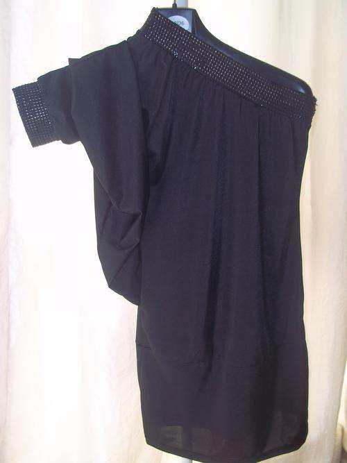 Sexy asymetric black ladies top (new)