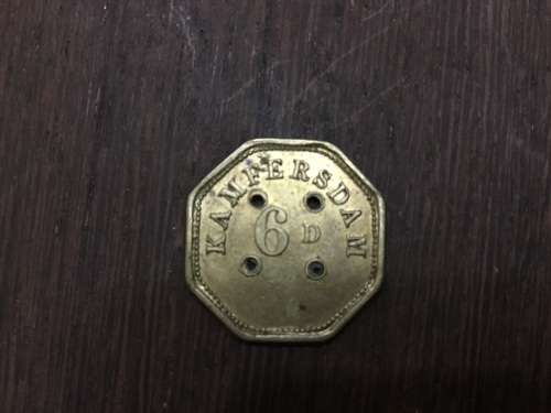 Kamfersdam 6 d token. Extremely scarse