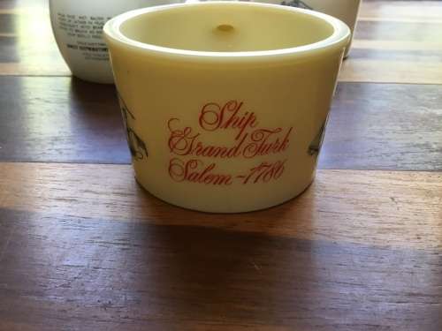 Throat cut blade, shaver and 3 shaving mugs