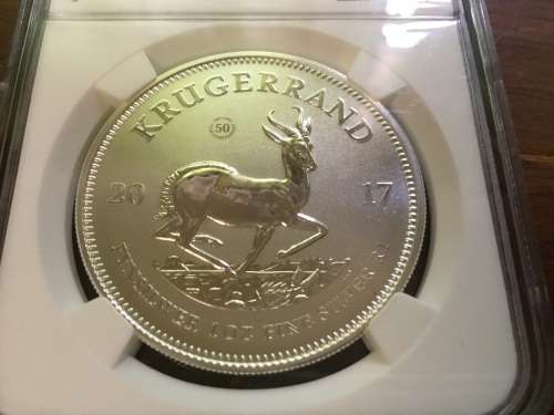 2017 South Africa Silver Kruger Rand 50th Anniversary SP70
