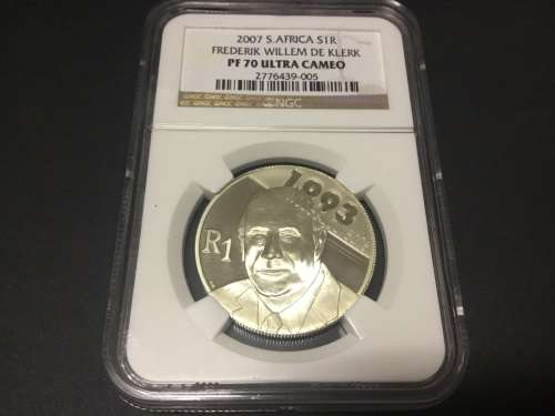2007 S. Africa One rand -F.W. De Klerk (NGC)