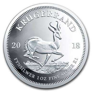 5 x 2018 silver Kruger rands uncirculated