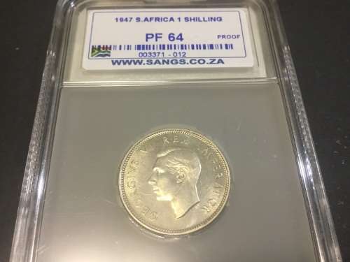 SALE!! 25% off !** 1947 FIVE Shillings ** Graded PF64