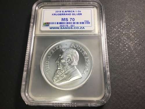 Perfect coin!!!!***2018 KRUGERRAND SILVER BULLION***Graded MS70