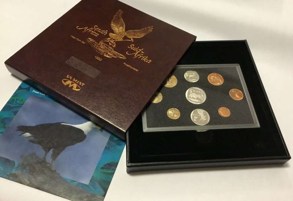 1995 SA munt Proof Coin Set with Information Pamphlet - See Photos!!