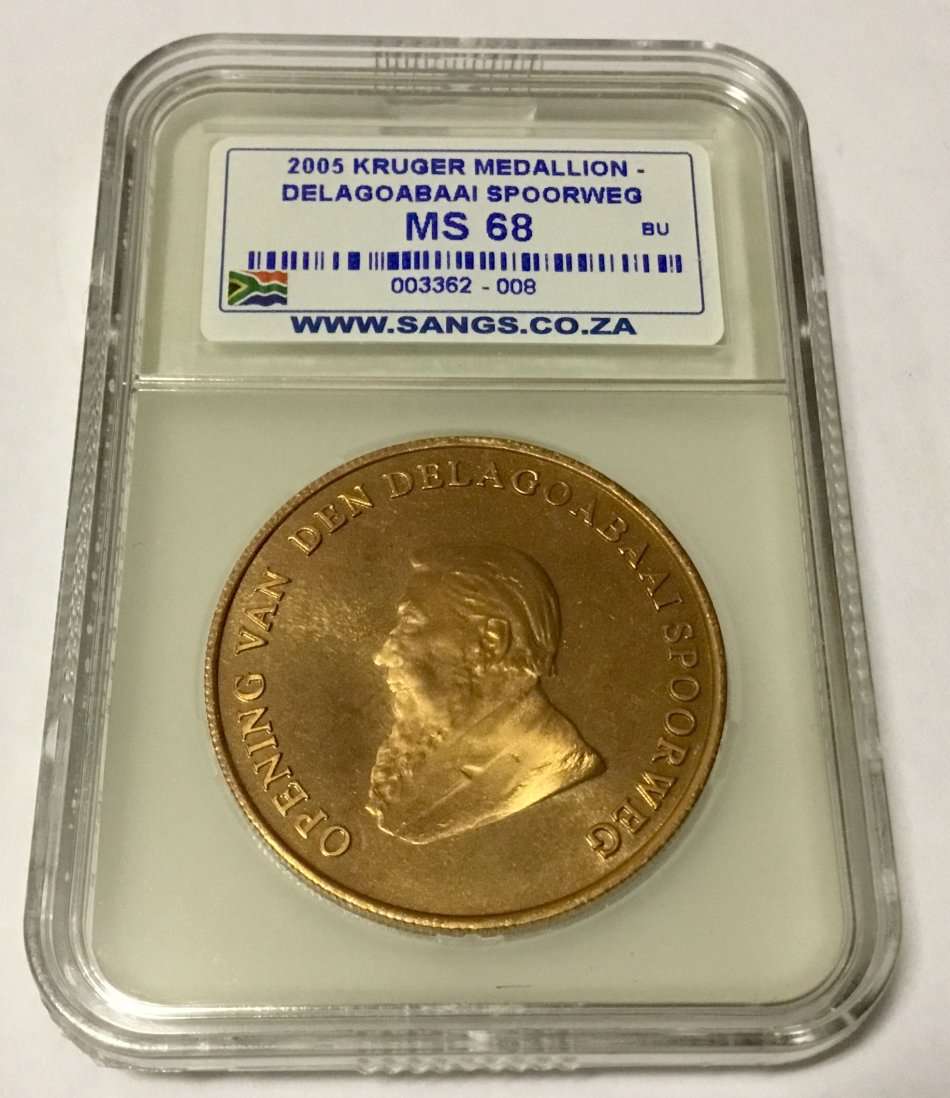 XMas SPECIAL!! 2005 Kruger Medallion ~ Delagoabaai Spoorweg * Graded MS68 *  - See Photos!!