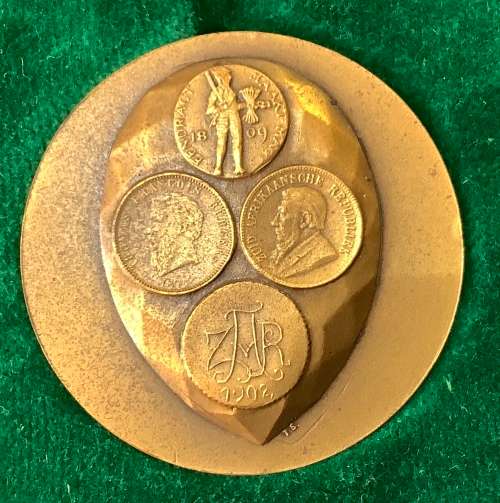 Transvaal Numismatic Society 5th National Convention 1974 Burgers Centenary Medallion