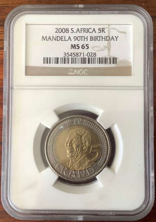 2008 Mandela R5 NGC graded MS65