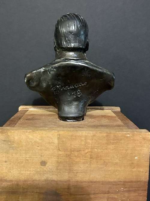Bust of State President Paul Kruger by Phil Minnaar - Mounted on Wood
