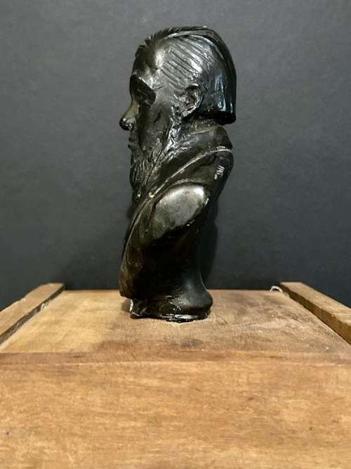 Bust of State President Paul Kruger by Phil Minnaar - Mounted on Wood