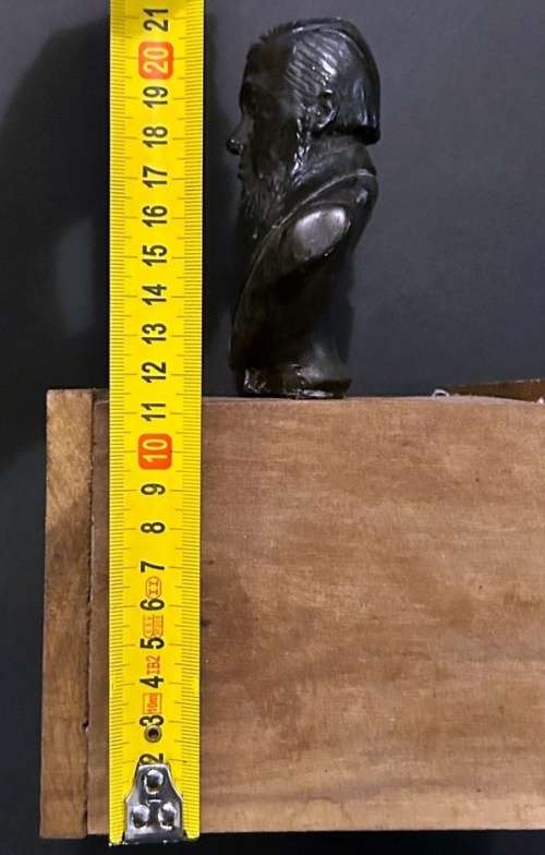 Bust of State President Paul Kruger by Phil Minnaar - Mounted on Wood