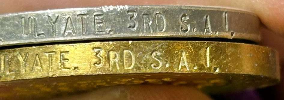 Delville Wood South African Casualty - Full Size Trio with Death Plaque: 9081 Corporal A.MC K.Ulyate