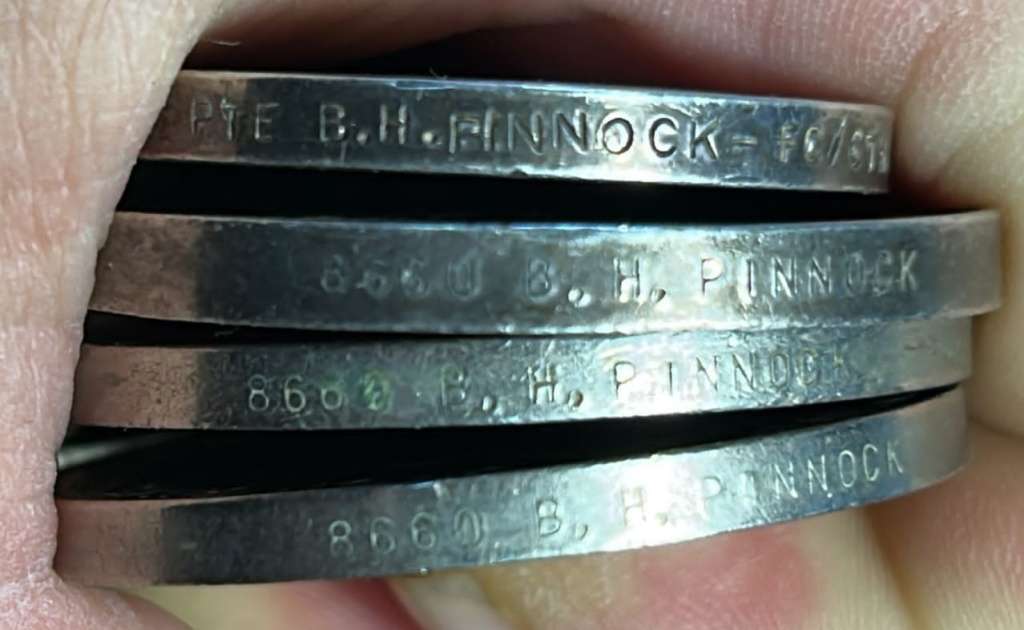 Full Size - World War Two Efficiency Group of 6 to: PTE B.H Pinnock - FC/CTH