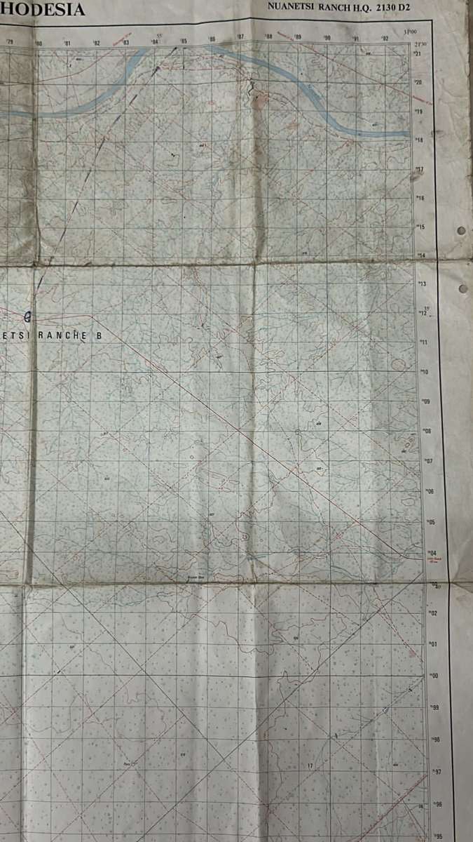 Rhodesia - Vintage Map ( Poor Condition )