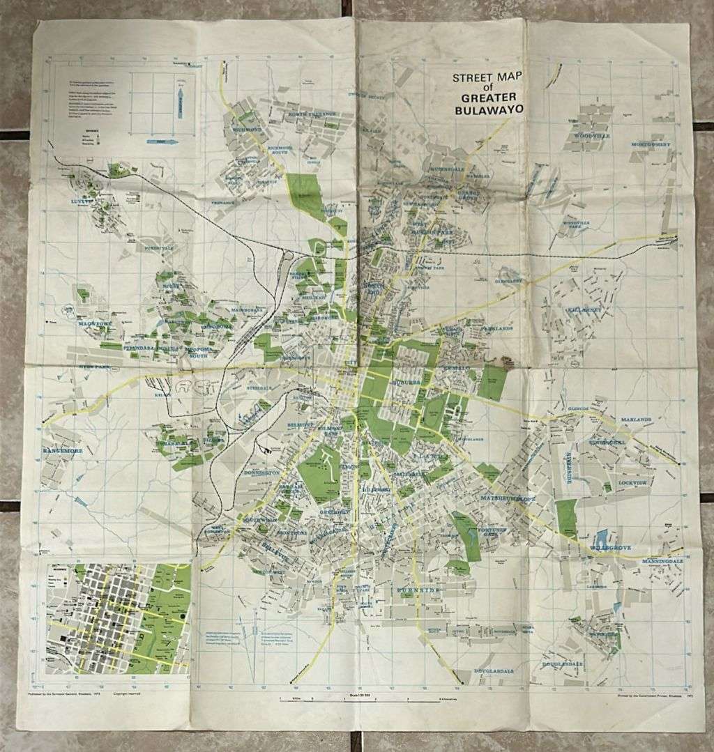 Rhodesia - Vintage Map ( Poor Condition )