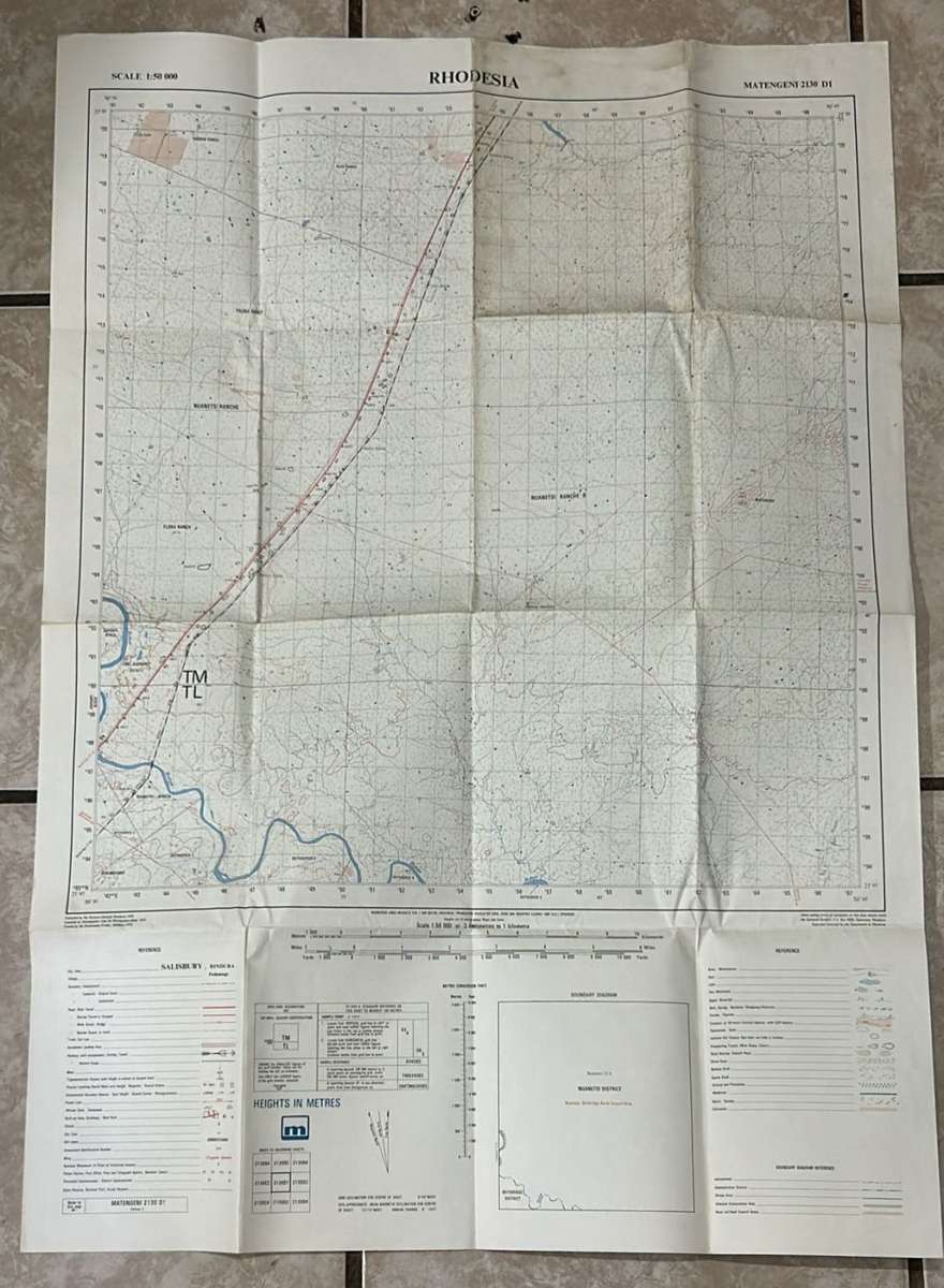 Rhodesia - Vintage Map