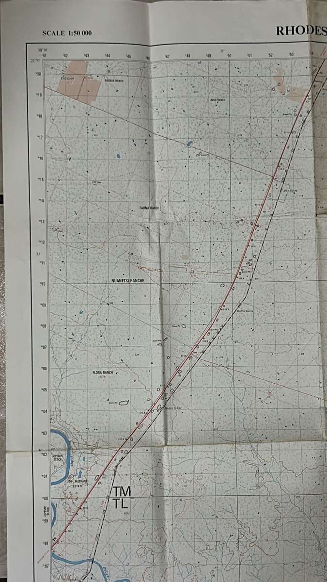 Rhodesia - Vintage Map