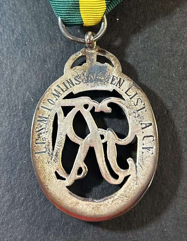 Union of South Africa Full Size Efficiency Decoration to: LT SM Tomlinson Gen List ACF