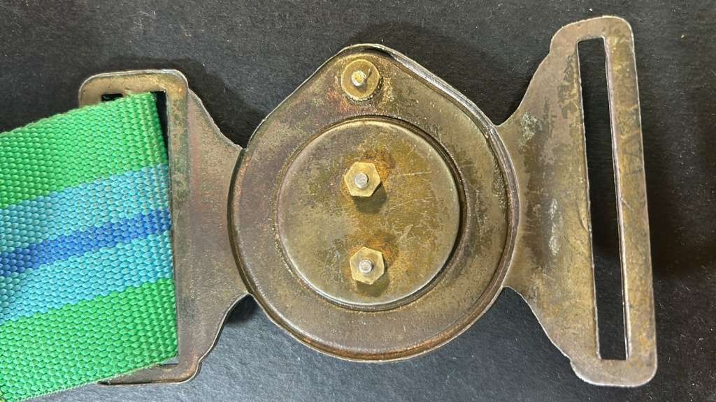 SADF - Army Signals with 3 Electronic Workshop Button Badge Stable Belt