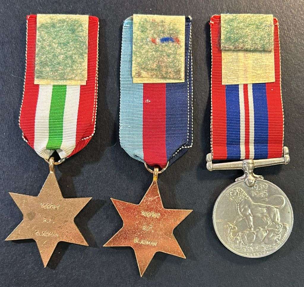 Full Size World War Two Trio:169787 R.F.Gladman