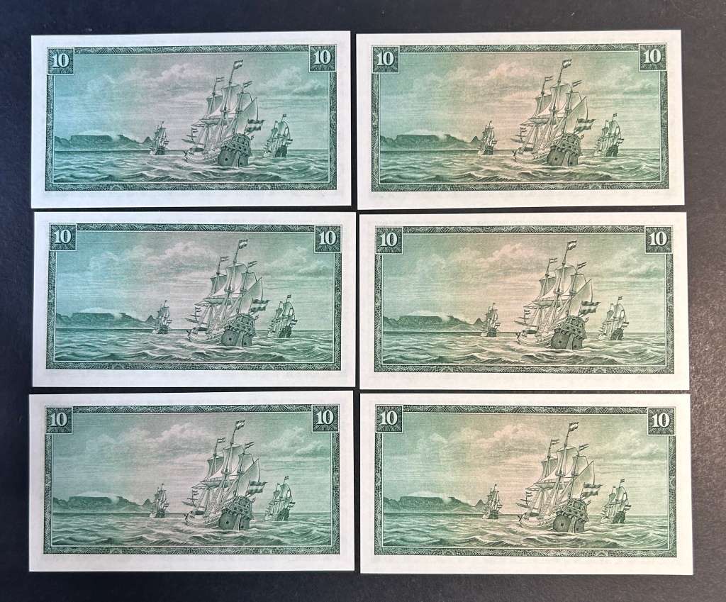 6 x 1975 TW de Jongh R10 notes