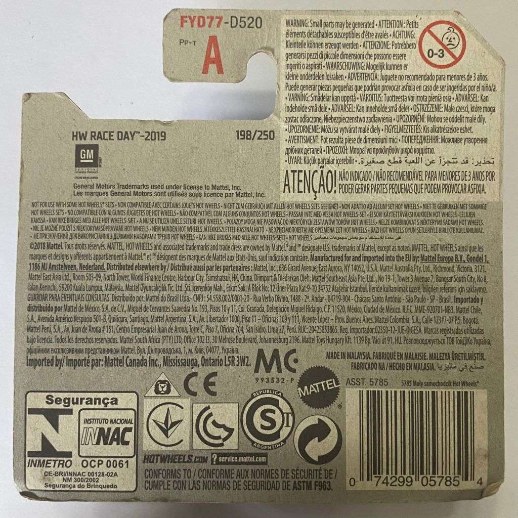 Hotwheels Diecast on Card:2019 HW Race Day