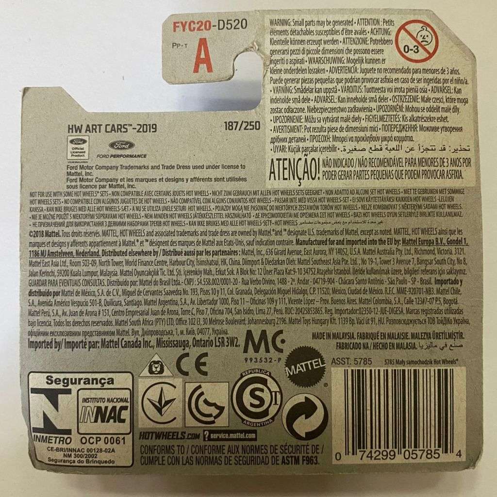 Hotwheels Diecast on Card:2019 HW Art Cars