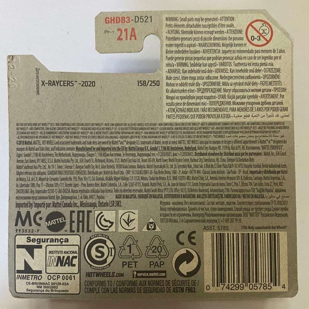 Hotwheels Diecast on Card:2020 X Raycers