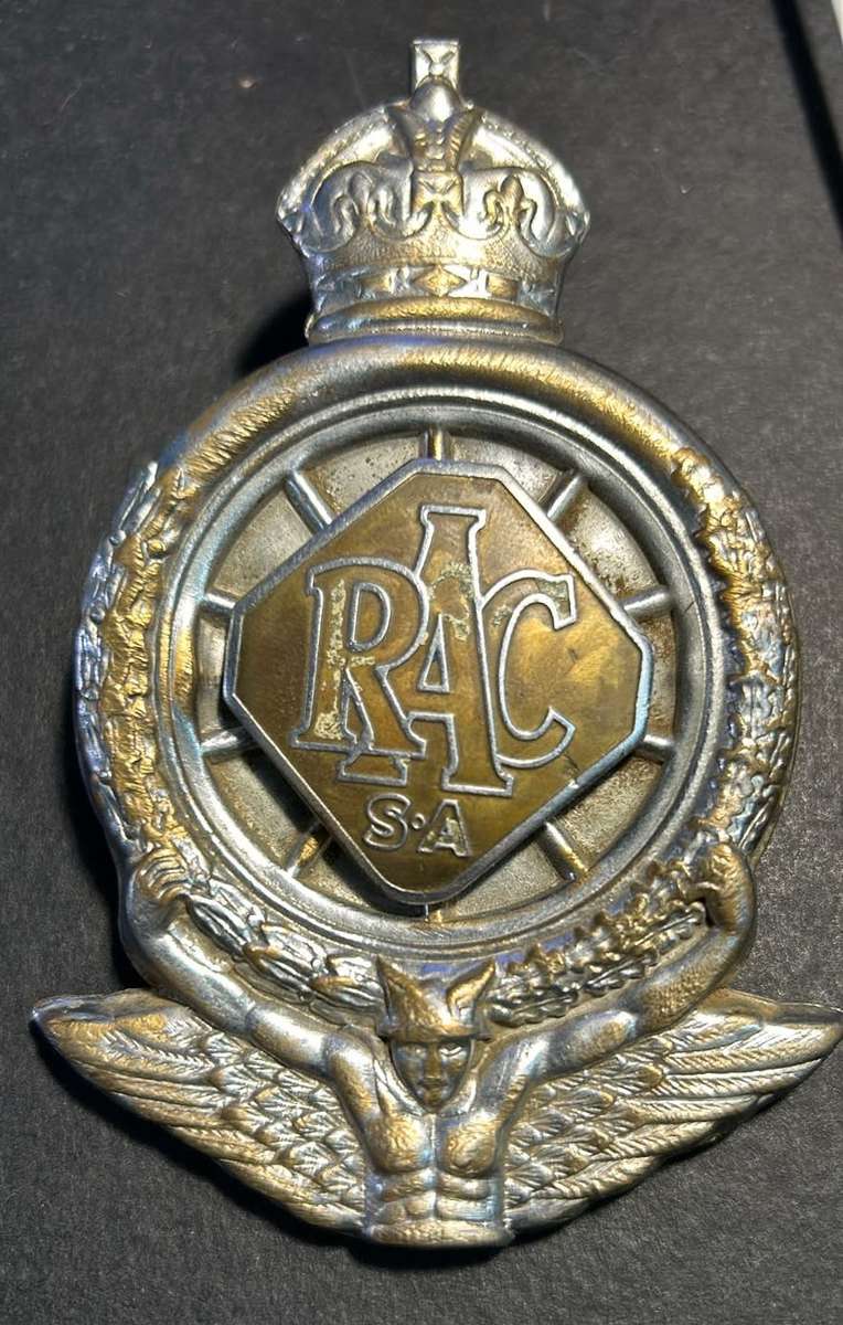 Vintage Royal Automobile Club RAC Motor Sport Member Car Bumper Badge
