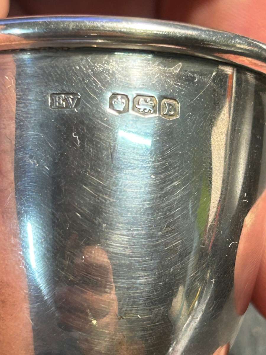 Antique baby Christening gift set in sterling silver.