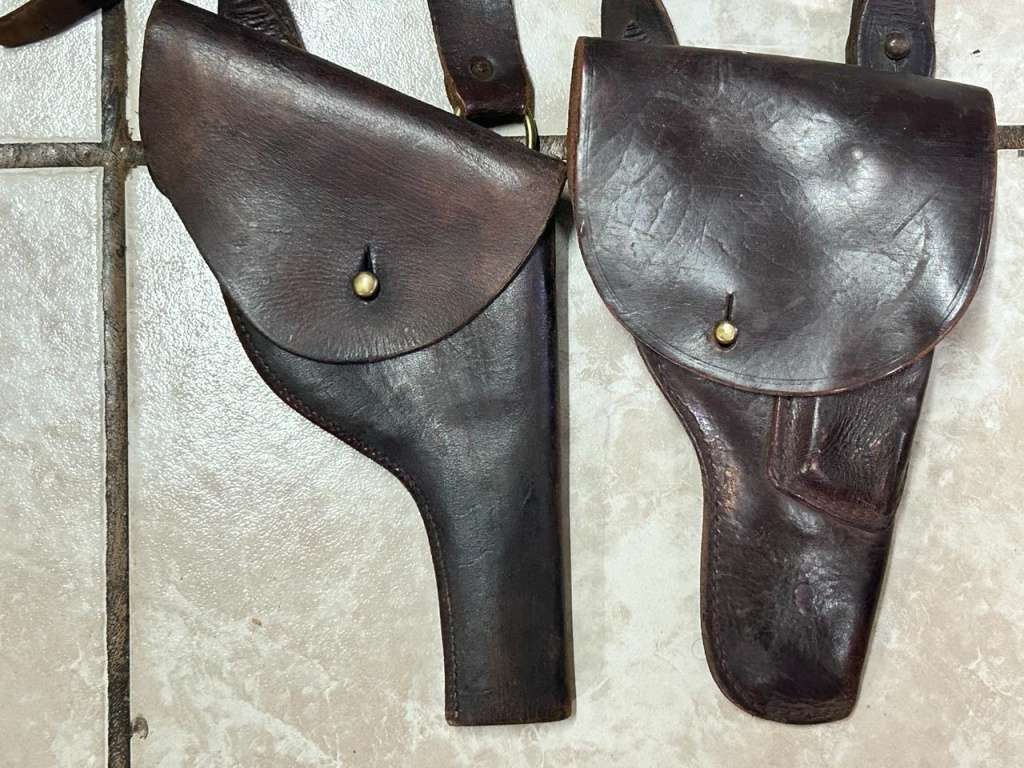 Pair of Leather Gun Holders with Straps