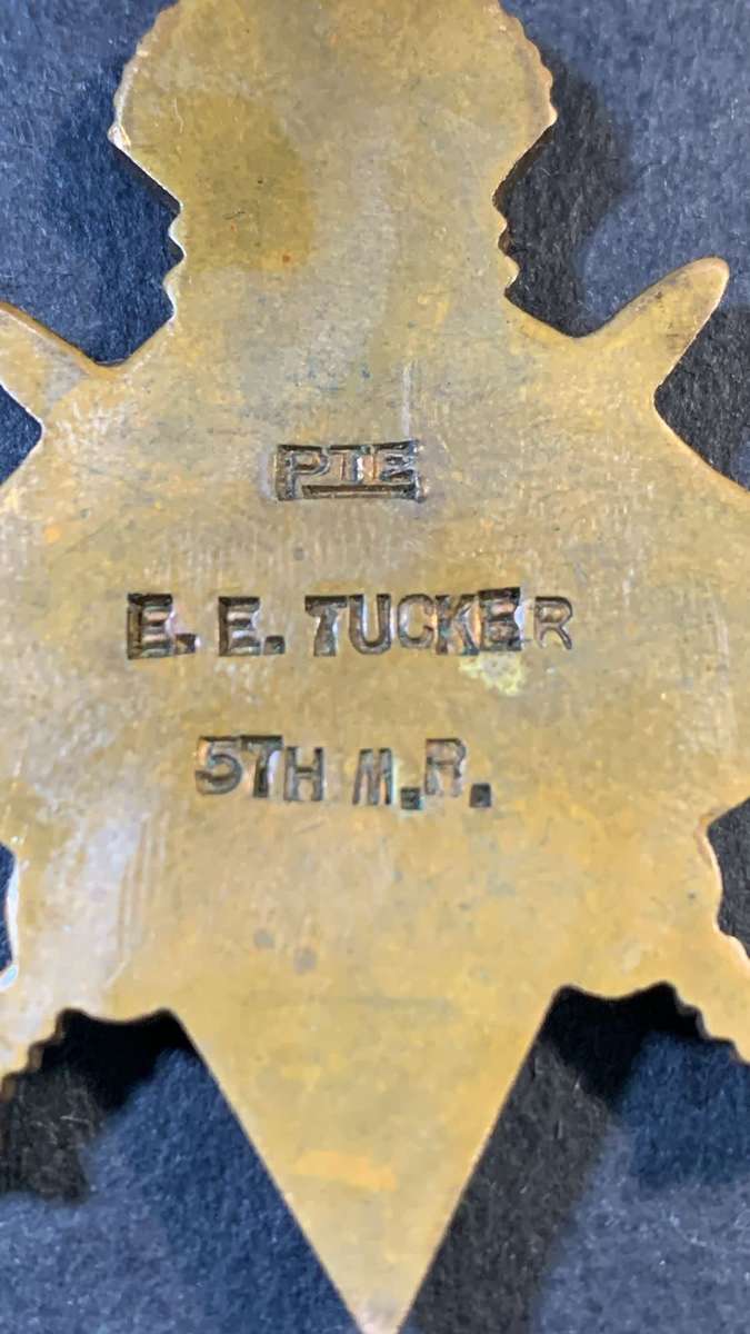 Full Size World War One Medal to:PTE  E.E.Tucker 5TH M.R