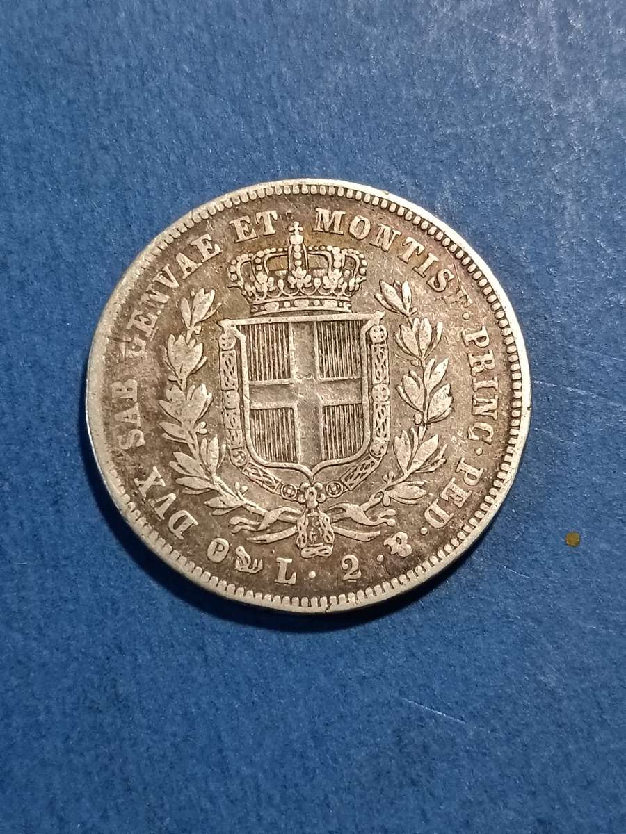 Kingdom of Piedmont-Sardinia - Italian States 1844 2 Lire