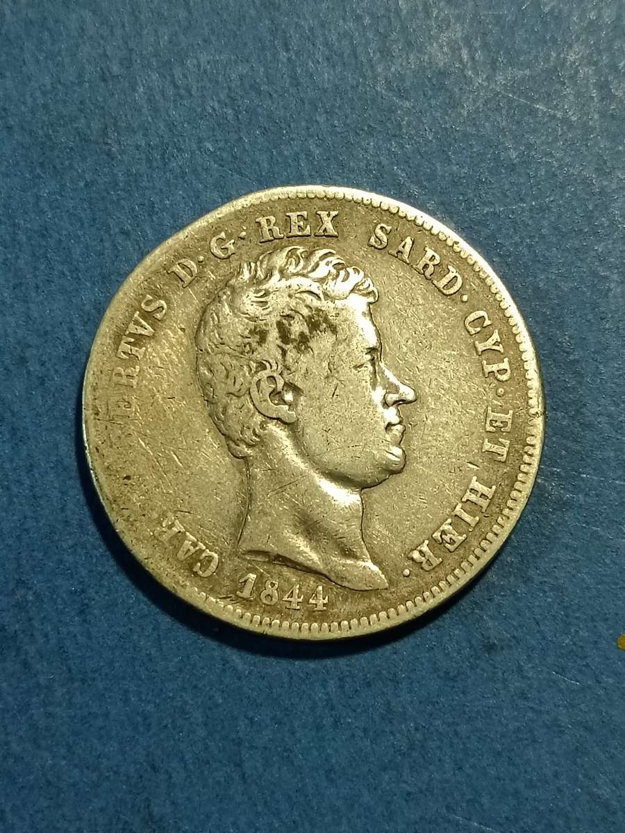 Kingdom of Piedmont-Sardinia - Italian States 1844 2 Lire